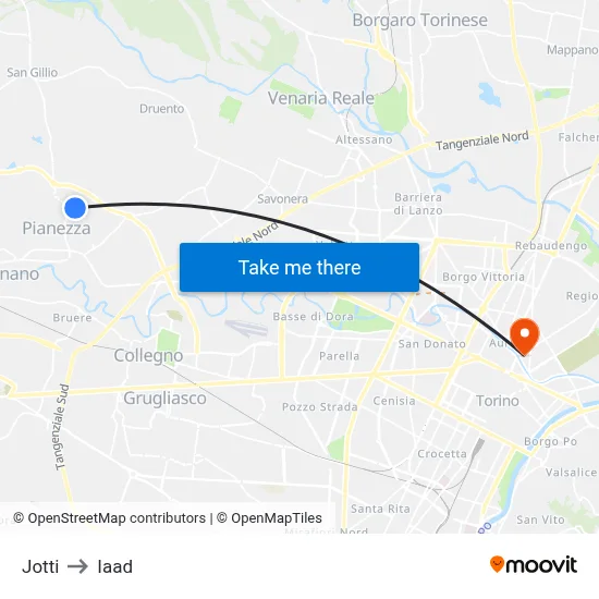 Jotti to Iaad map