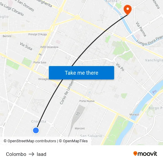 Colombo to Iaad map
