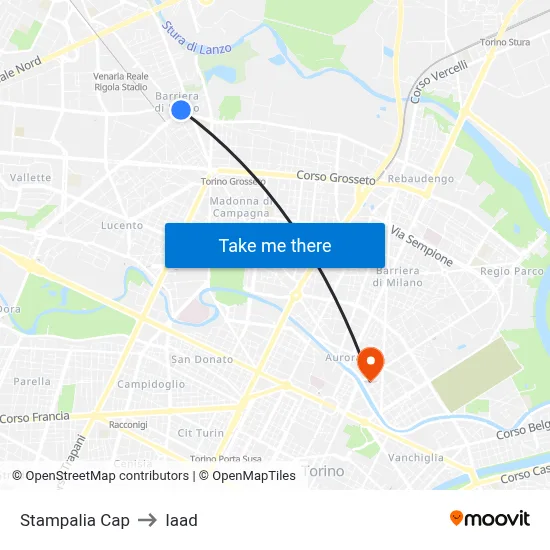 Stampalia Terminal to Iaad map