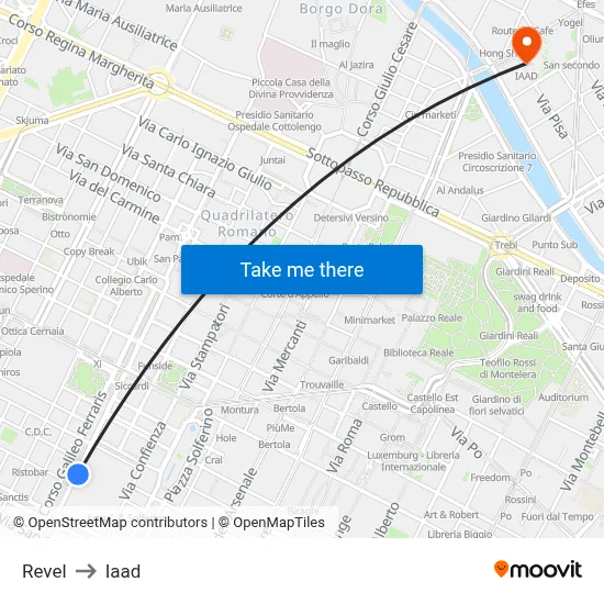 Revel to Iaad map