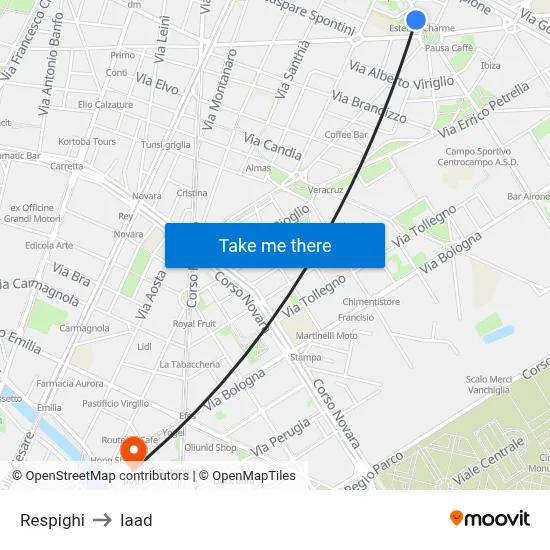 Respighi to Iaad map