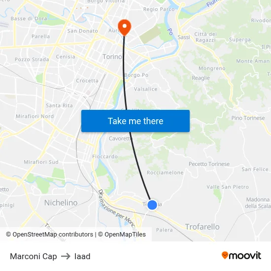 Marconi Terminal to Iaad map
