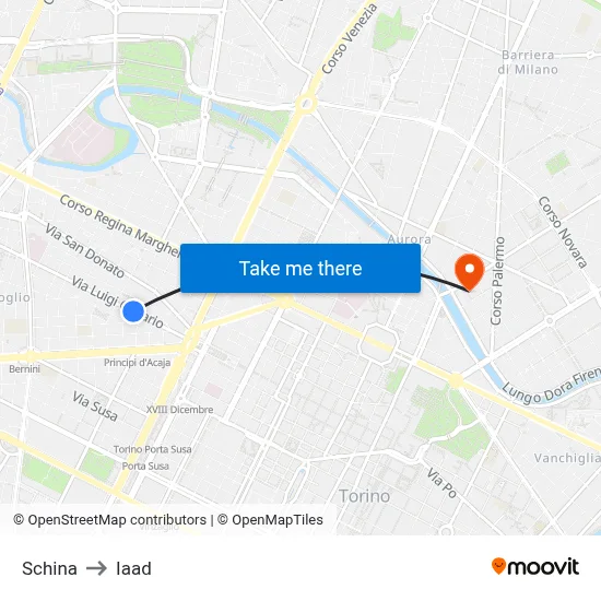 Schina to Iaad map