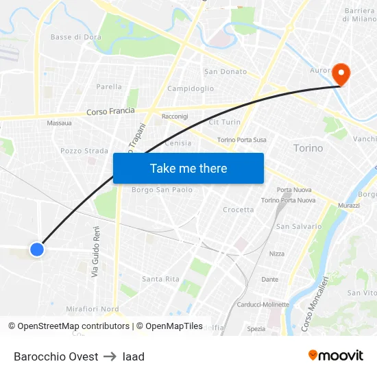 Barocchio West to Iaad map