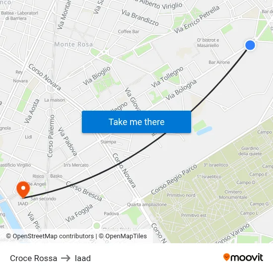 Red Cross to Iaad map