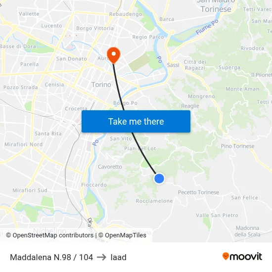 Maddalena No.98 / 104 to Iaad map