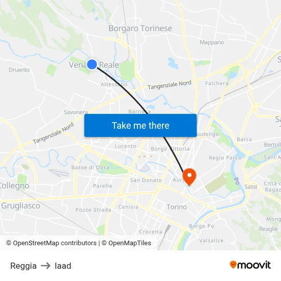 Royal Palace to Iaad map