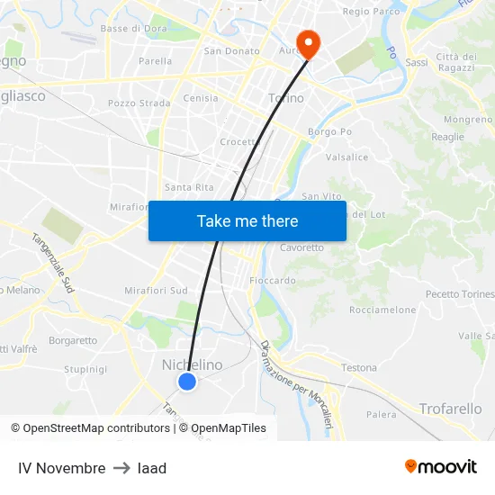 IV November to Iaad map