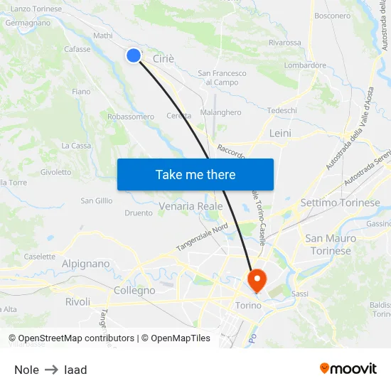 Nole to Iaad map