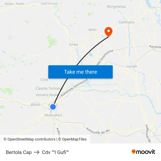 Bertola Terminal to Cdv "The Owls" map