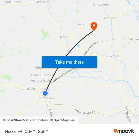 Nizza to Cdv "The Owls" map