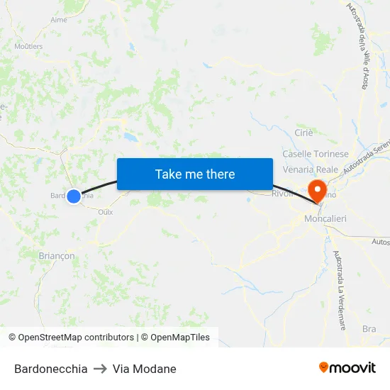 Bardonecchia to Modane Street map