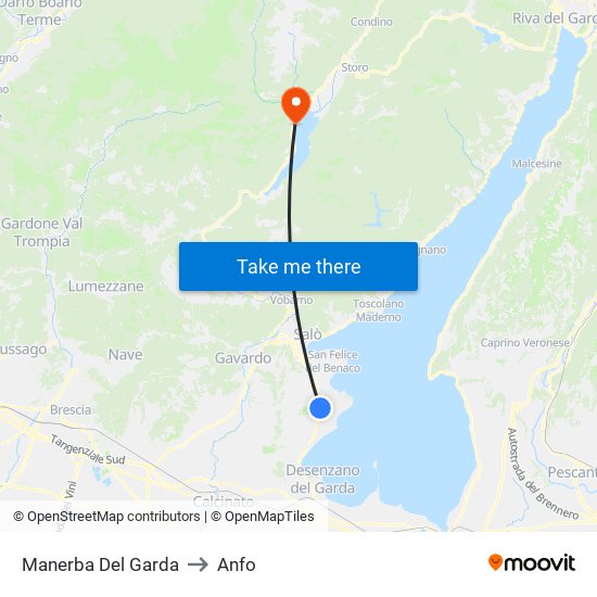 Manerba Del Garda to Anfo map