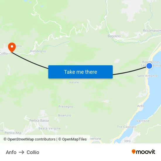 Anfo to Collio map