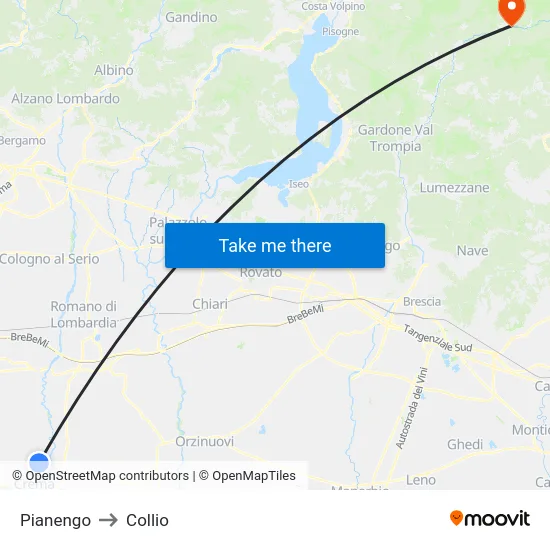 Pianengo to Collio map