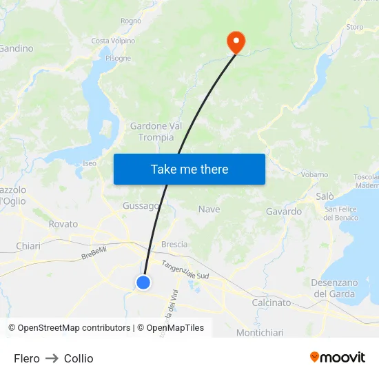 Flero to Collio map