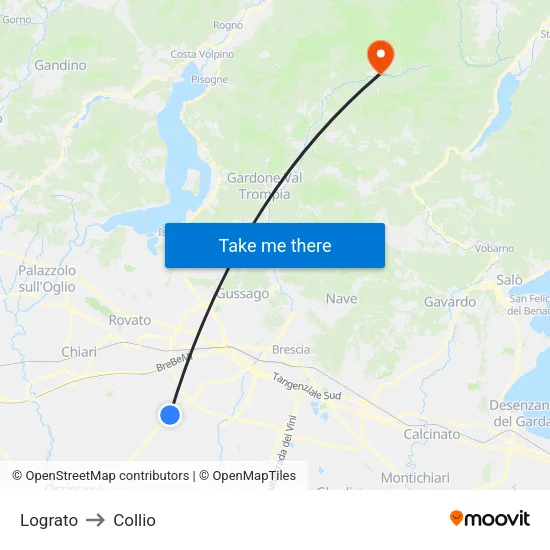 Lograto to Collio map