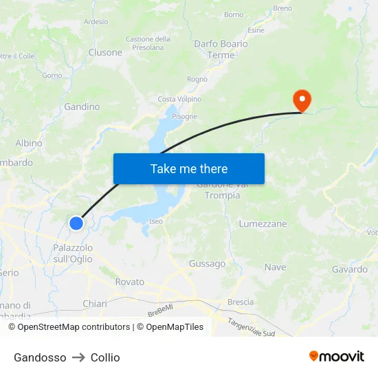 Gandosso to Collio map