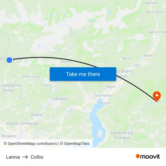 Lenna to Collio map