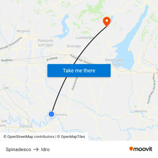 Spinadesco to Hydro map