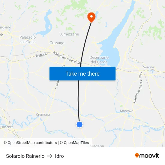 Solarolo Rainerio to Hydro map