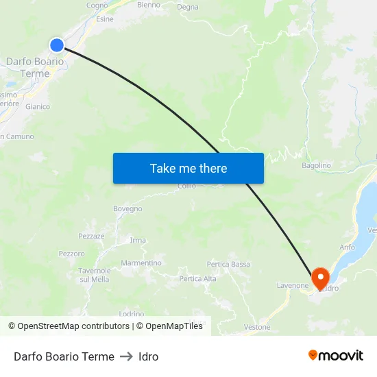 Darfo Boario Terme to Idro map