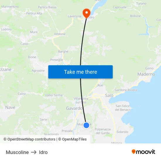 Muscoline to Hydro map