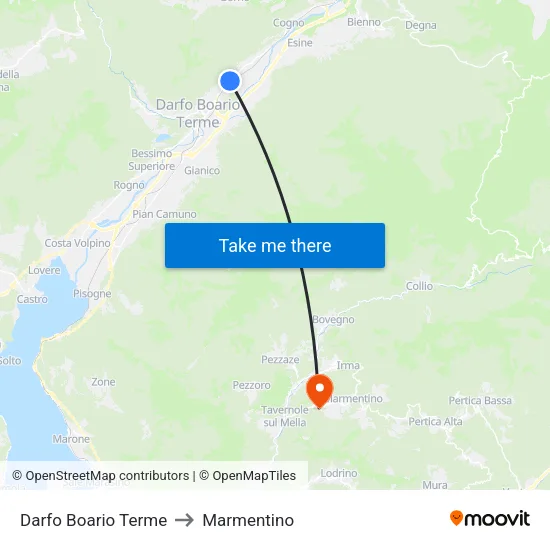 Darfo Boario Terme to Marmentino map