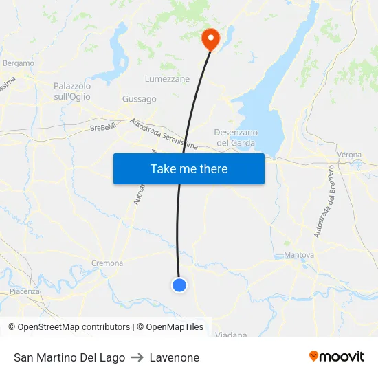 San Martino Del Lago to Lavenone map