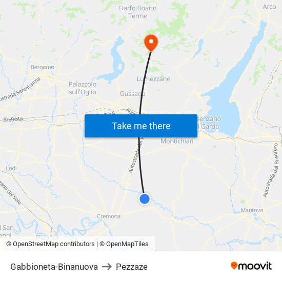 Gabbioneta-Binanuova to Pezzaze map