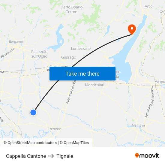 Cappella Cantone to Tignale map