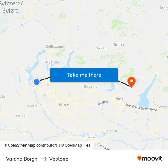 Varano Borghi to Vestone map