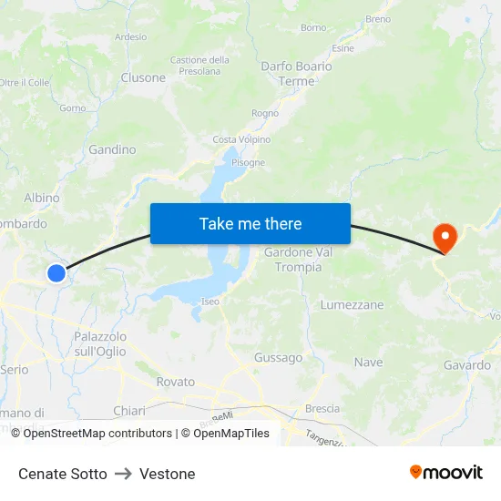 Cenate Sotto to Vestone map
