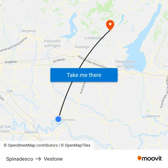 Spinadesco to Vestone map