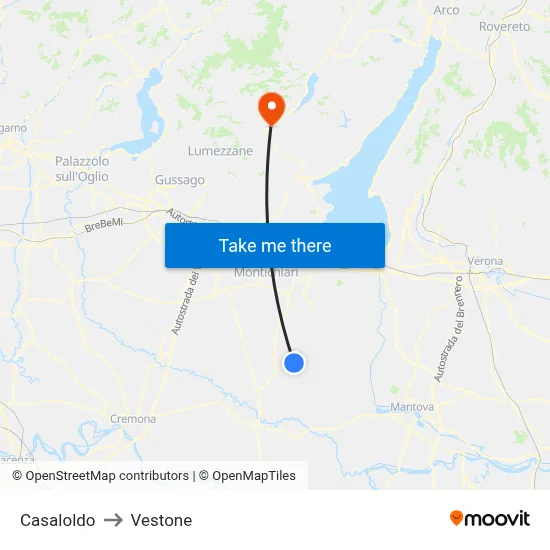 Casaloldo to Vestone map