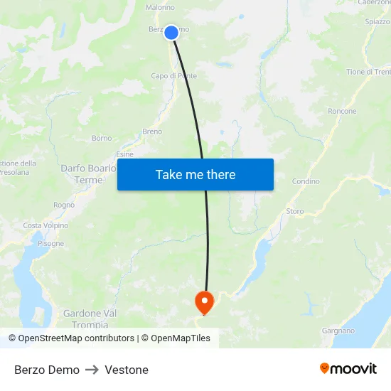 Berzo Demo to Vestone map