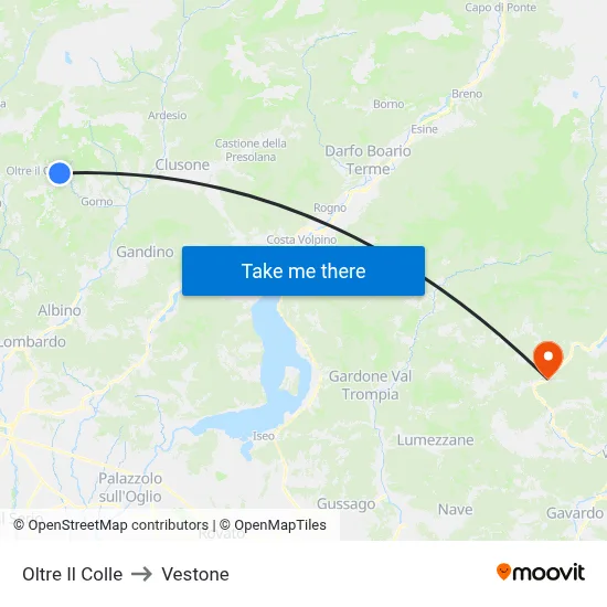 Oltre Il Colle to Vestone map