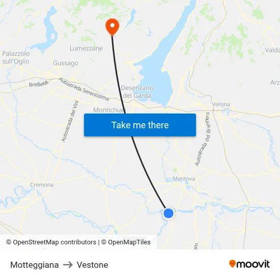 Motteggiana to Vestone map