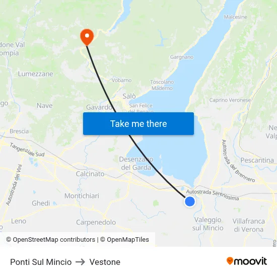 Ponti Sul Mincio to Vestone map