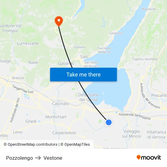 Pozzolengo to Vestone map