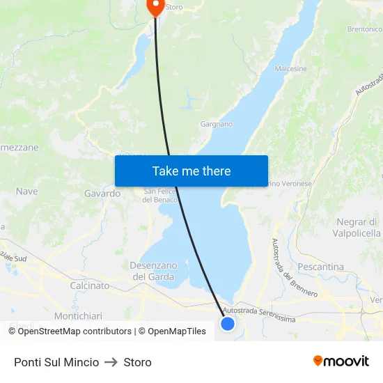 Ponti Sul Mincio to Storo map