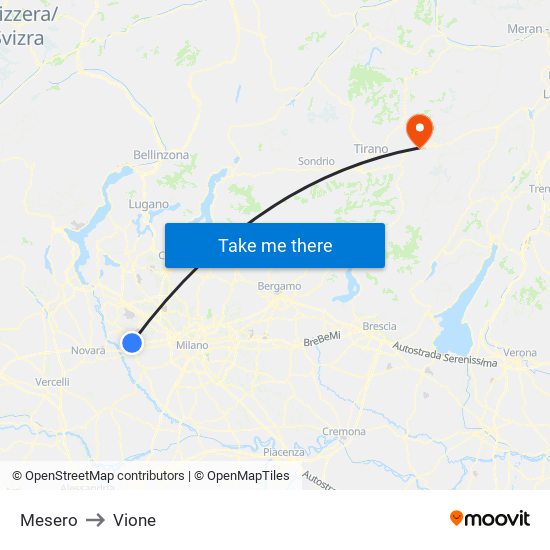 Mesero to Vione map