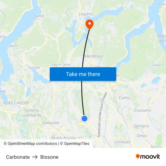 Carbonate to Bissone map