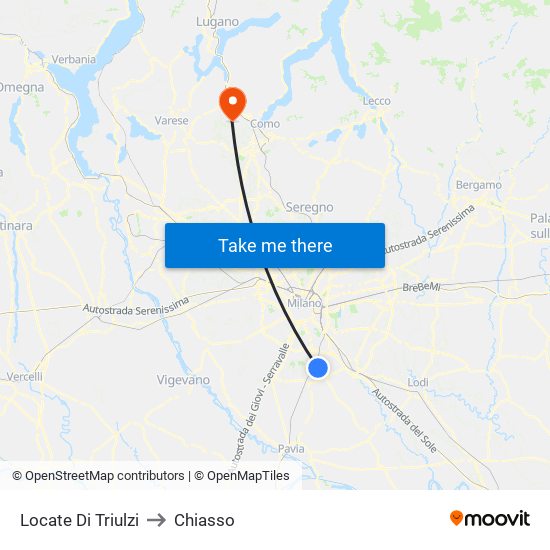 Locate Di Triulzi to Chiasso map
