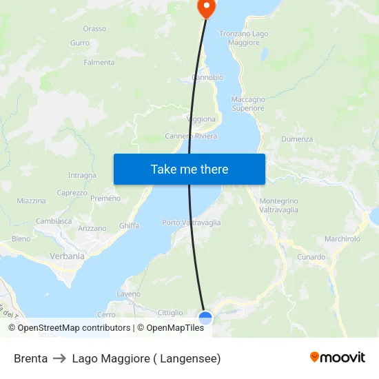Brenta to Lago Maggiore ( Langensee) map