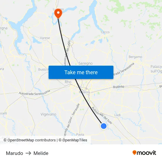 Marudo to Melide map