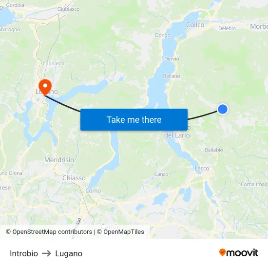 Introbio to Lugano map