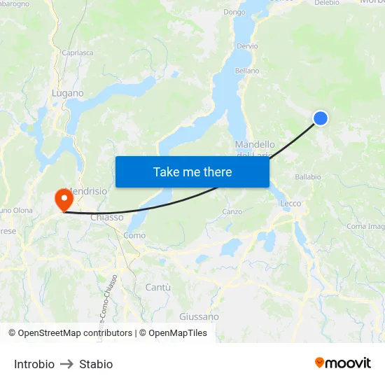 Introbio to Stabio map