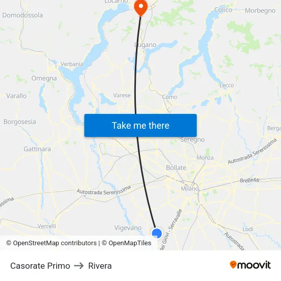 Casorate Primo to Rivera map