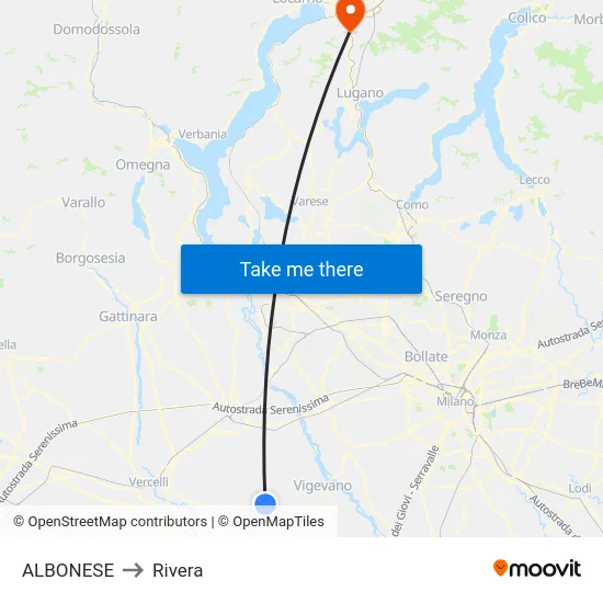 ALBONESE to Rivera map